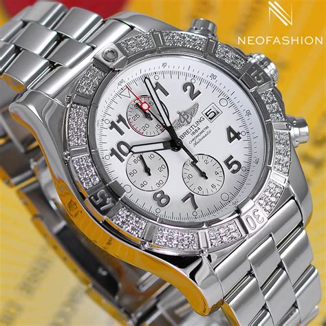 breitling super avenger a13380|Breitling a13370 diamond bezel.